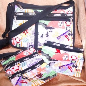 LeSportsac Music Print Messenger Set